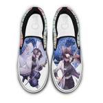 Shinobu Kocho Slip On Sneakers Custom Anime Demon Slayer Shoes