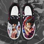 Luffy Gear 4 Slip On Sneakers One Piece Custom Anime Shoes