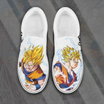 Goku SSJ Slip On Sneakers Canvas Dragon Ball Custom Anime Shoes