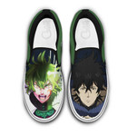 Yuno Slip On Sneakers Custom Anime Black Clover Shoes