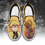 Zenitsu Slip On Sneakers Canvas Custom Demon Slayer Anime Shoes