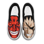 Kenpachi Zaraki Bankai Slip On Sneakers Custom Anime Bleach Shoes
