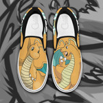 Dragonite Slip On Sneakers Pokemon Custom Anime Shoes