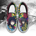 Giyuu Slip On Sneakers Custom Demon Slayer Anime Shoes