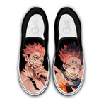 Ryoumen Sukuna Slip On Sneakers Custom Anime Jujutsu Kaisen Shoes