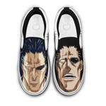 Kenpachi Zaraki Slip On Sneakers Custom Anime Bleach Shoes