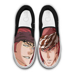 Renji Abarai Slip On Sneakers Custom Anime Bleach Shoes