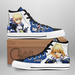 Fate Zero Saber High Top Shoes Custom Anime Sneakers