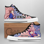 Mirai Nikki The Future Diary Yuno Gasai High Top Shoes Custom Anime Sneakers