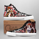 Steins Gate Makise Kurisu High Top Shoes Custom Manga Anime Sneakers