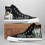 L Lawliet High Top Shoes Custom Death Note Anime Sneakers