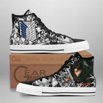 Captain Levi High Top Shoes Custom Anime Attack On Titan Sneakers