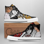 Light Yagami and L Lawliet High Top Shoes Custom Death Note Anime Sneakers