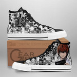 Death Note Light Yagami High Top Shoes Custom Manga Anime Sneakers