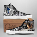 AOT Eren High Top Shoes Custom Anime Attack On Titan Sneakers