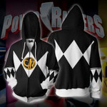 Power Rangers Black Zip Up Hoodie Jacket