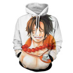 One Piece Ace Smiling 3D Hoodie - One Piece Anime Hoodie