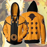 Naruto Kurama Zip Up Hoodie Jacket