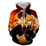 Fairy Tail Hoodie - Natsu And Lucy Sitting Fairy Tail Merchandise