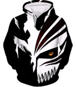 Bleach Kurosaki Ichigo Hollow Mask Hoodie - Bleach 3D Hoodies And Clothing