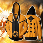 Naruto Uzumaki Rikudou Sennin Mode Zip Up Hoodie Jacket - Naruto Hoodies