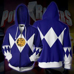 Power Rangers Blue Zip Up Hoodie Jacket