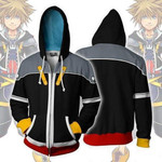 Kingdom Hearts Hoodie - Kingdom Hearts 2 Sora Black Jacket