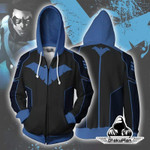 Nightwing Blue Zip Up Hoodie Jacket