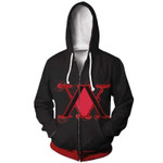 Hunter x Hunter Hoodie - HXH Logo Graphic Zip Up Hoodie Jacket