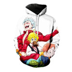 The Seven Deadly Sins Hoodie - King, Meliodas and Ban Trio Hoodie