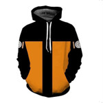 Naruto Hoodie Yellow & Black Cosplay Hoodie - Naruto 3D Graphic Hoodie Jacket