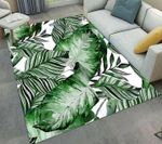 Custom Areas Rug Watercolor Tropical Plant Leaves Rug - Gift For Family