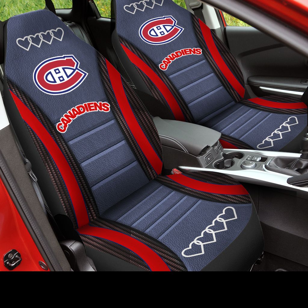 HOT NHL Team Montreal Canadiens Red-Grey 3D Seat Car Cover1