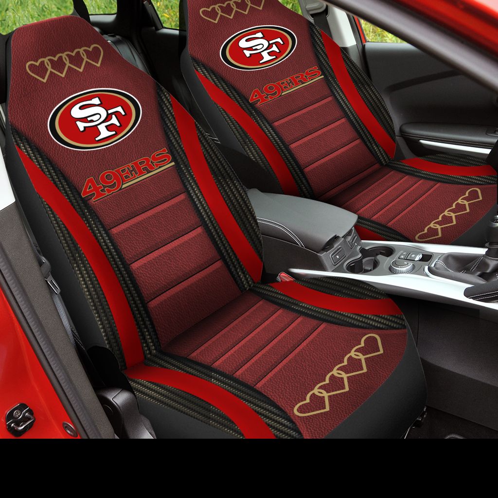 HOT NFL Team San Francisco 49ers Full Red 3D Seat Car Cover2