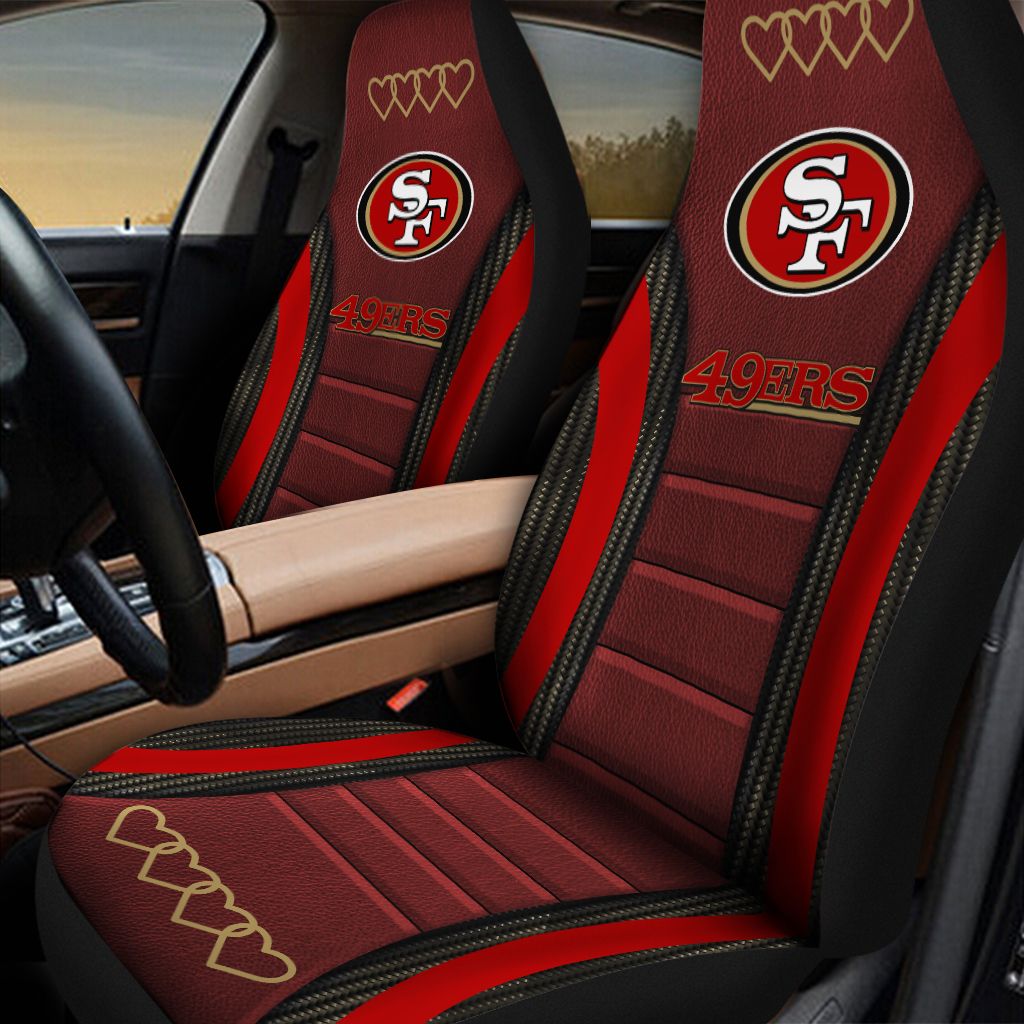 HOT NFL Team San Francisco 49ers Full Red 3D Seat Car Cover1