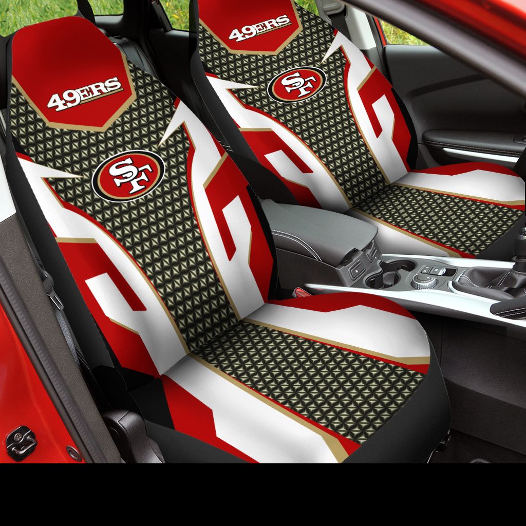 HOT NFL Team San Francisco 49ers Red-White 3D Seat Car Cover1