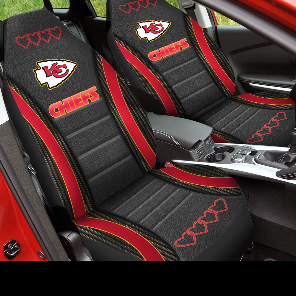 HOT NFL Team Kansas City Chiefs 3D Seat Car Cover2