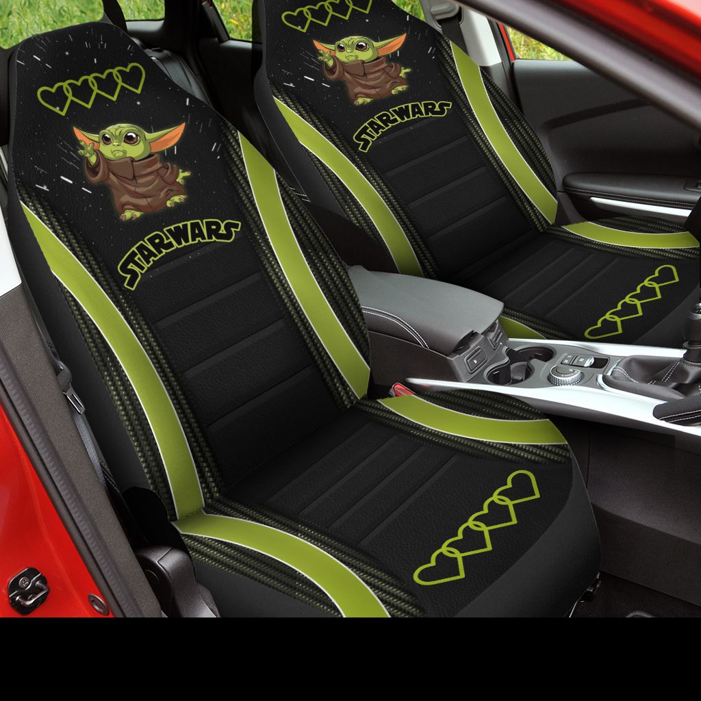 HOT Baby Yoda Star Wars Black 3D Seat Car Cover1