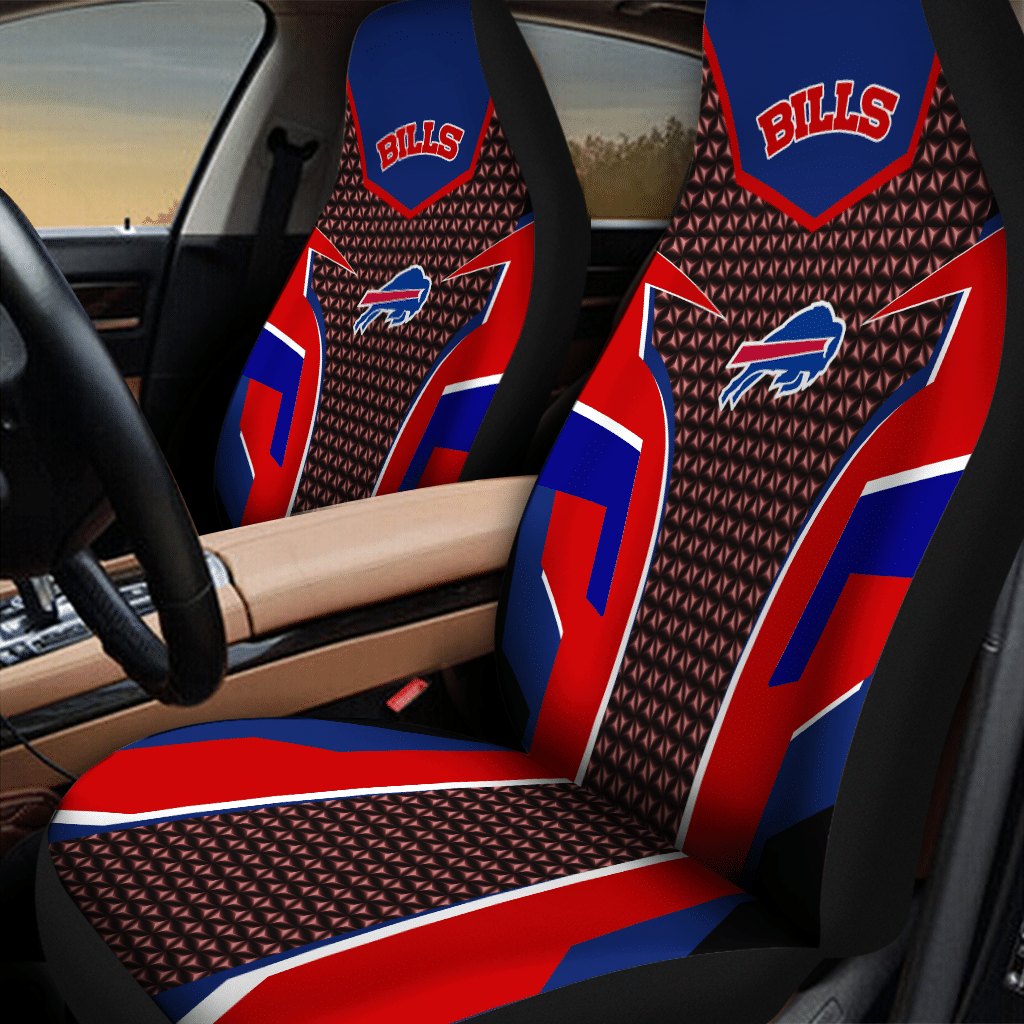 HOT NFL Team Buffalo Bills Red-Brown 3D Seat Car Cover1