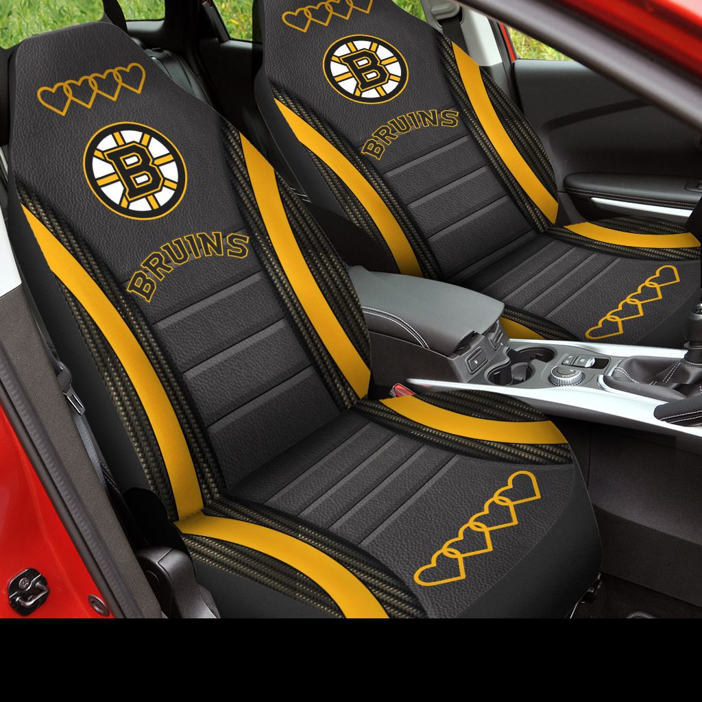 HOT NHL Team Boston Bruins 3D Seat Car Cover2