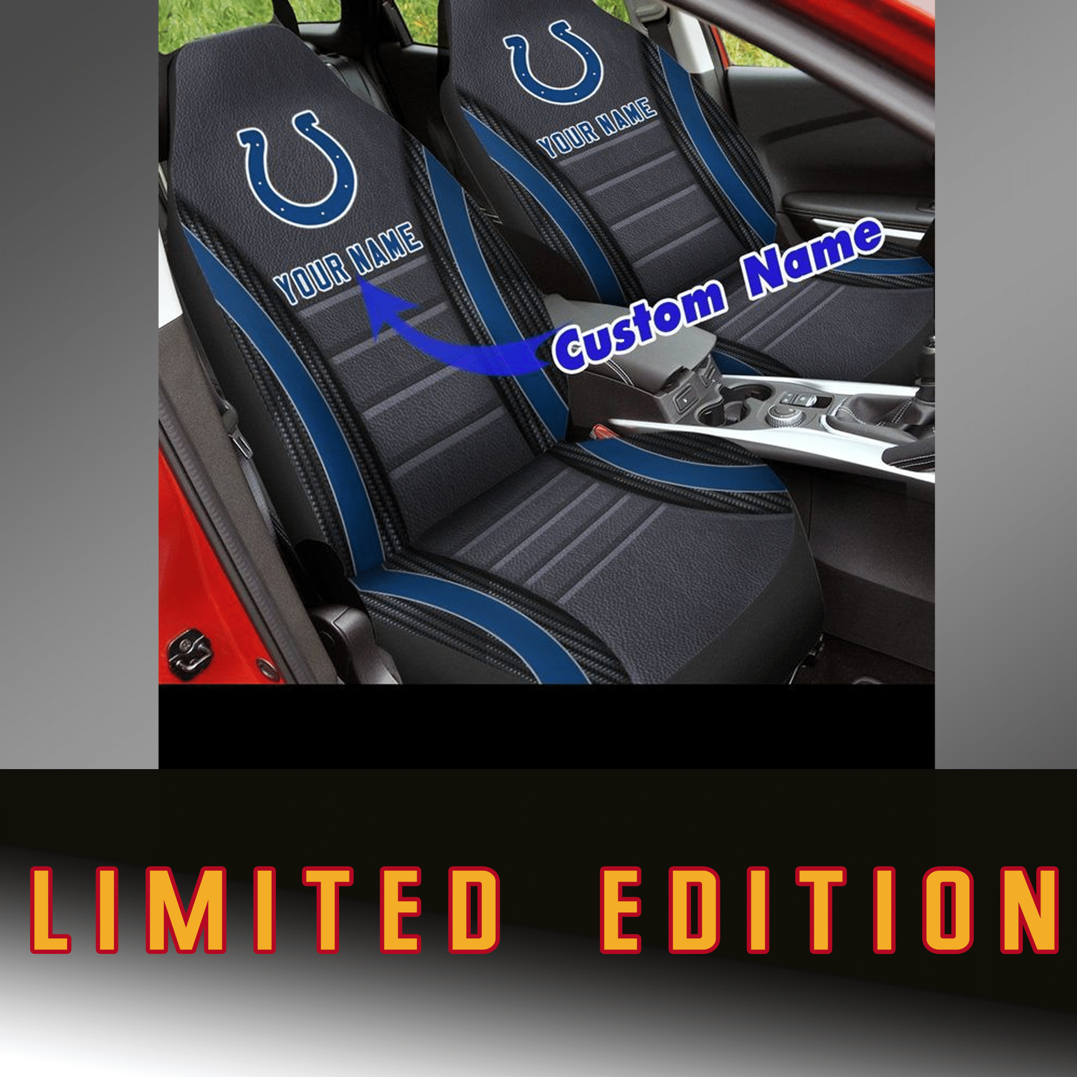 HOT NFL Team Indianapolis Colts 3D Seat Car Cover2