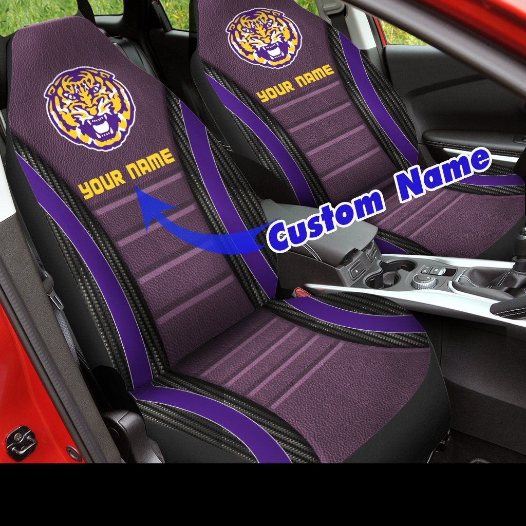 HOT NCAA Team LSU Tigers and Lady Tigers 3D Seat Car Cover1