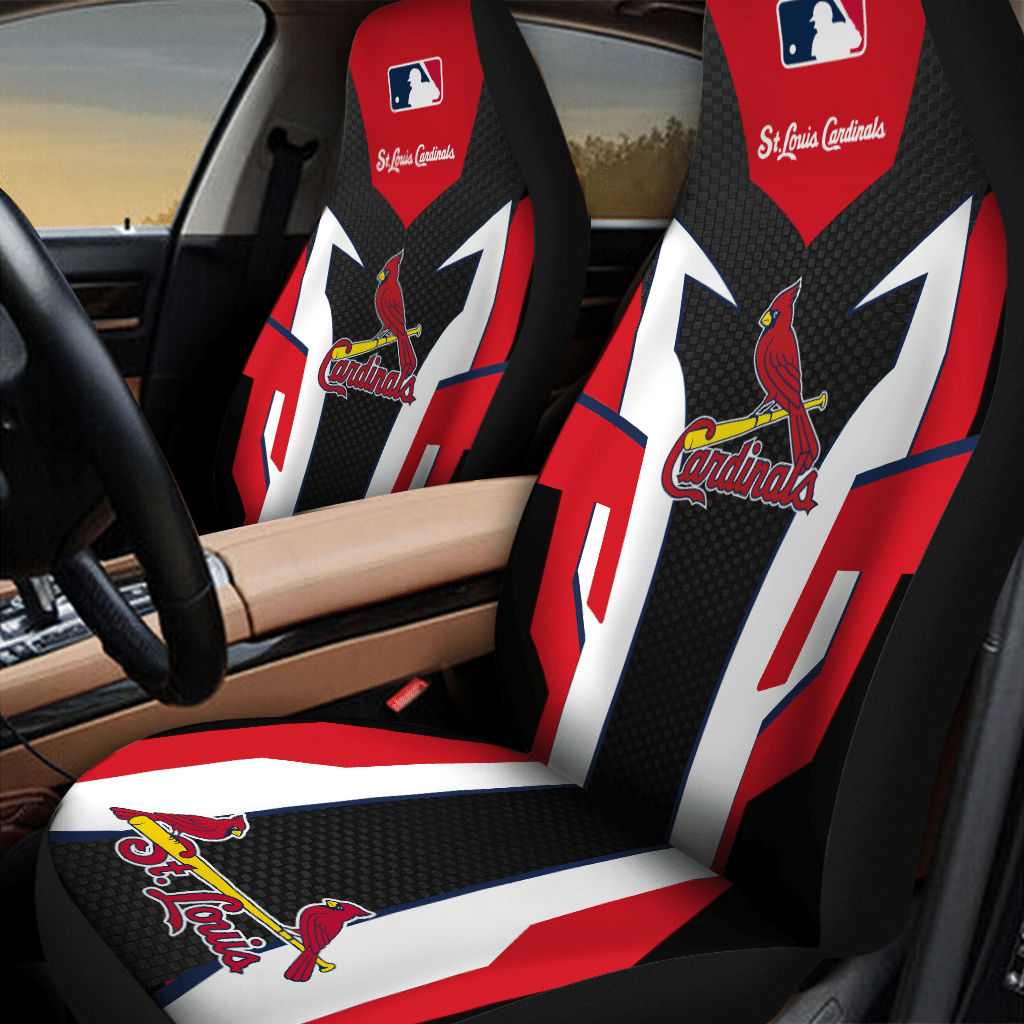 HOT MLB Team St. Louis Cardinals Red-White 3D Seat Car Cover1