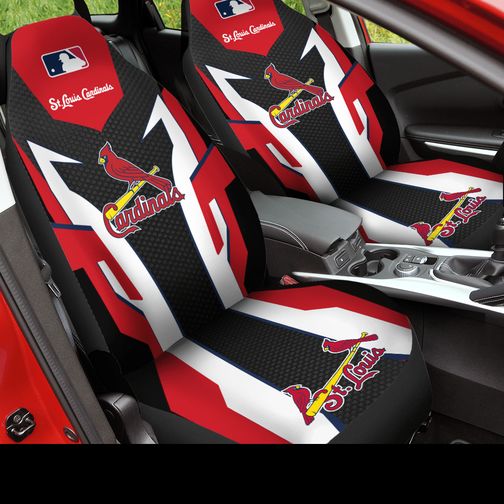 HOT MLB Team St. Louis Cardinals Red-White 3D Seat Car Cover2