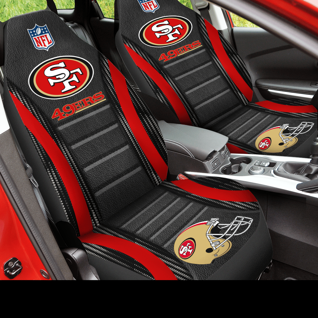 HOT NFL Team San Francisco 49ers Black 3D Seat Car Cover2