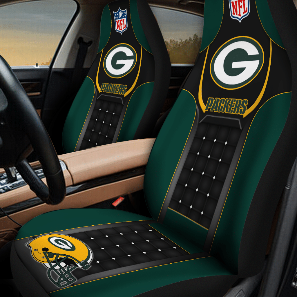 HOT NFL Team Green Bay Packers 3D Seat Car Cover2