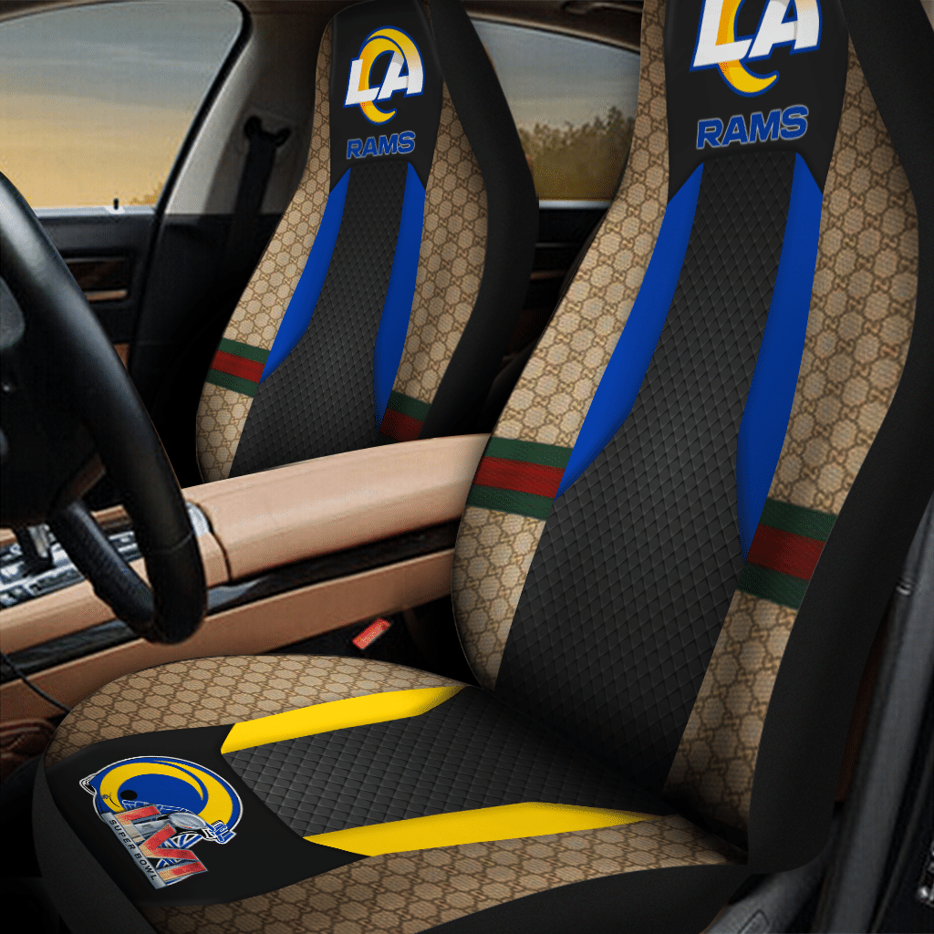 HOT NFL Team Los Angeles Rams 3D Seat Car Cover1