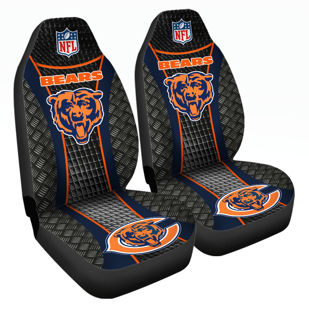 HOT NFL Team Chicago Bears Navy-Grey 3D Seat Car Cover1