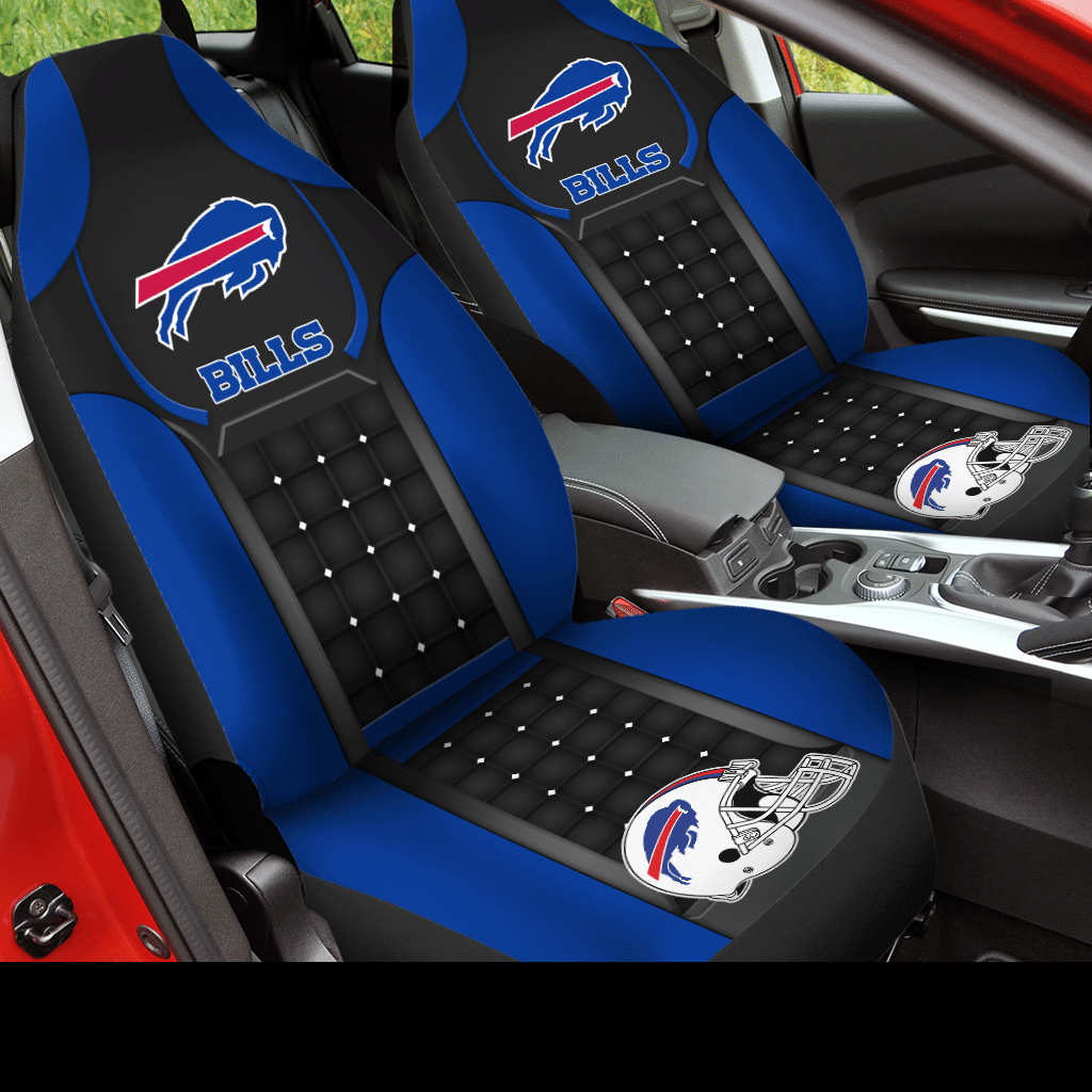 HOT NFL Team Buffalo Bills Blue 3D Seat Car Cover2