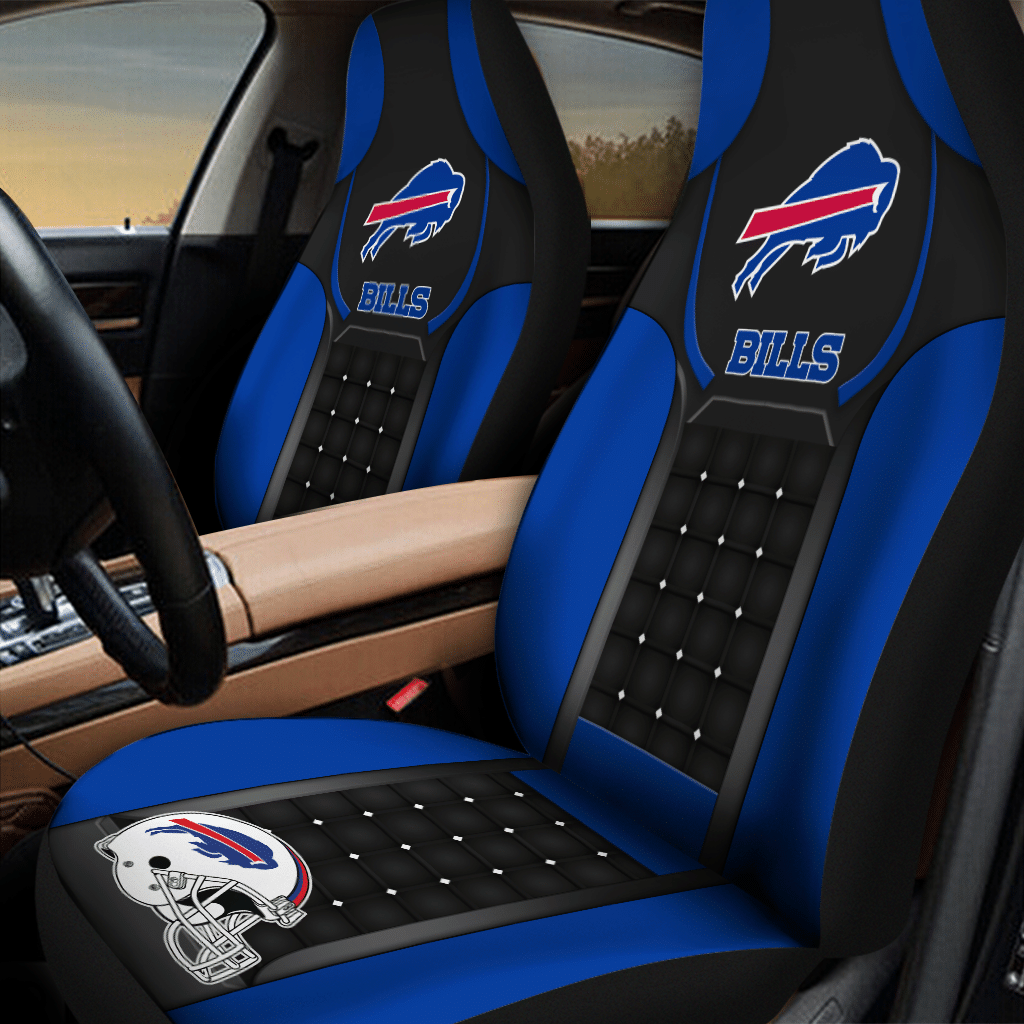 HOT NFL Team Buffalo Bills Blue 3D Seat Car Cover1